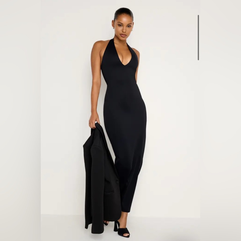 Good American - Halter Scuba Maxi Dress